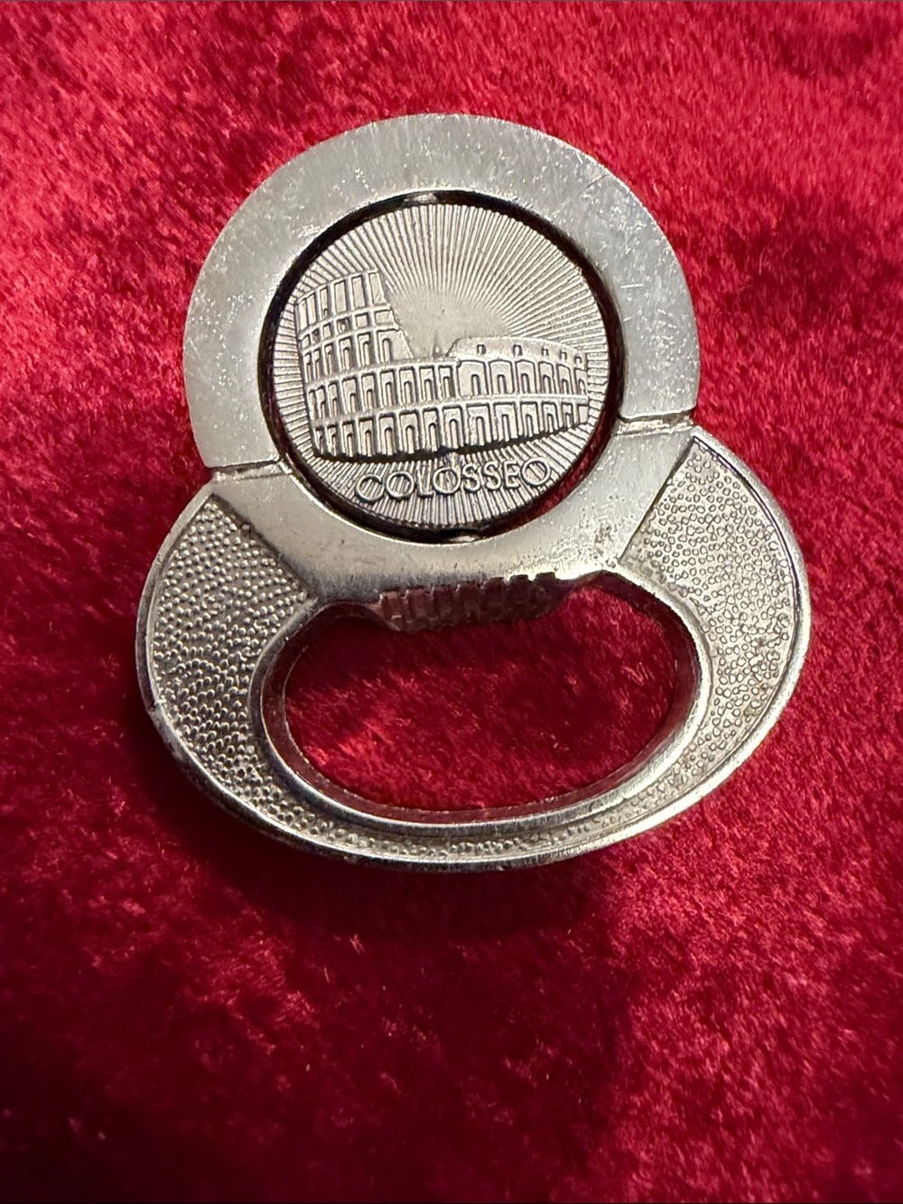 Vintage Silver Ring Bottle Opener From St Peter’s Basilico see pics